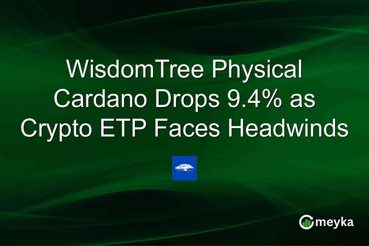 WisdomTree Physical Cardano Drops 9.4% as Crypto ETP Faces Headwinds
