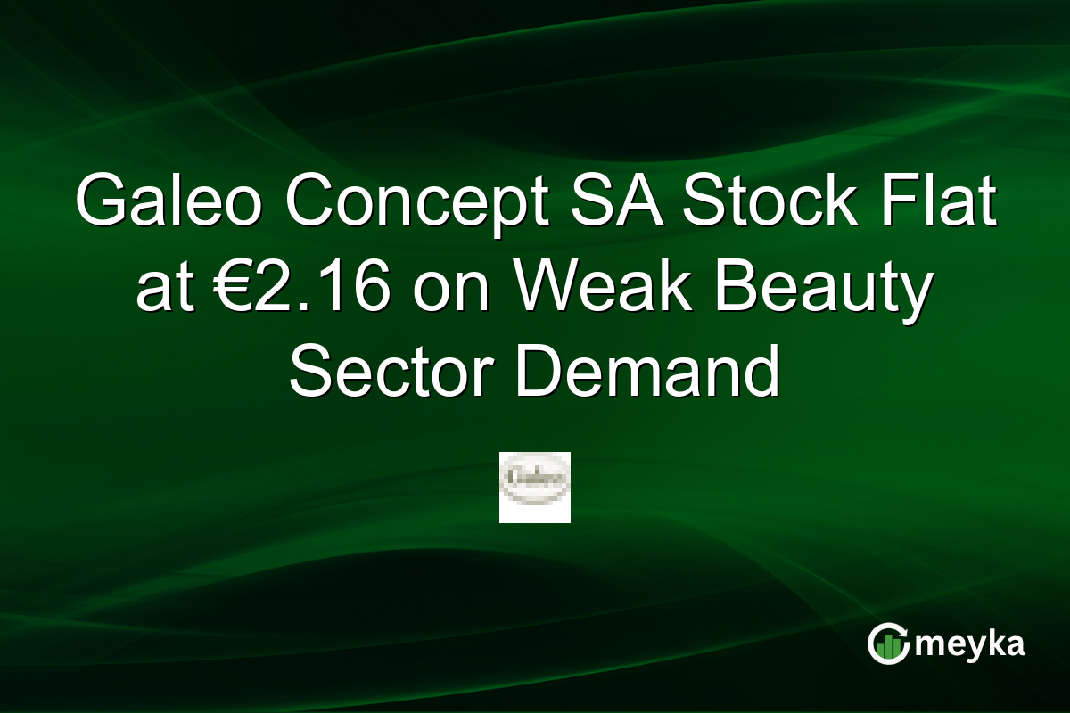 Galeo Concept SA Stock Flat at €2.16 on Weak Beauty Sector Demand