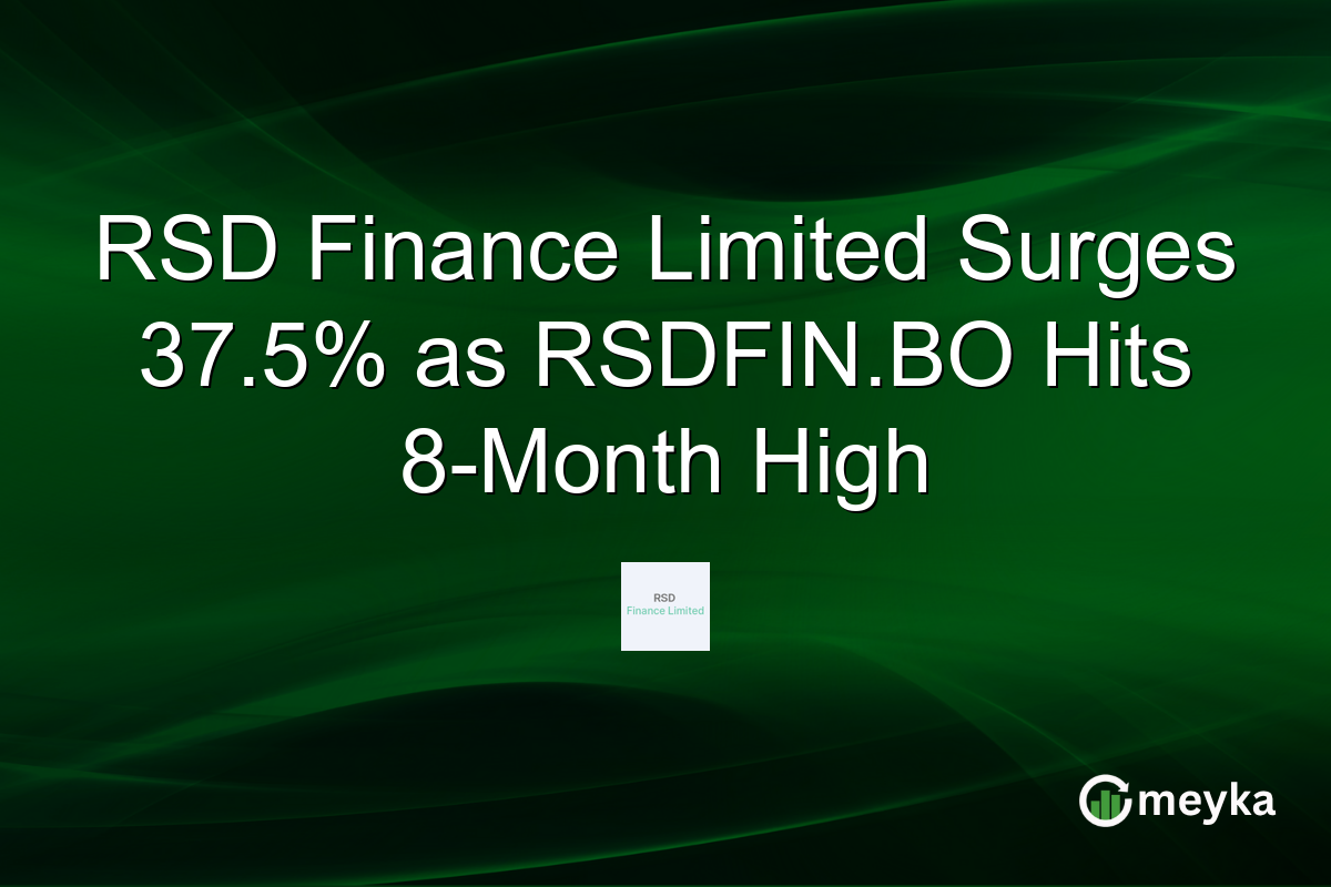 RSD Finance Limited Surges 37.5% as RSDFIN.BO Hits 8-Month High