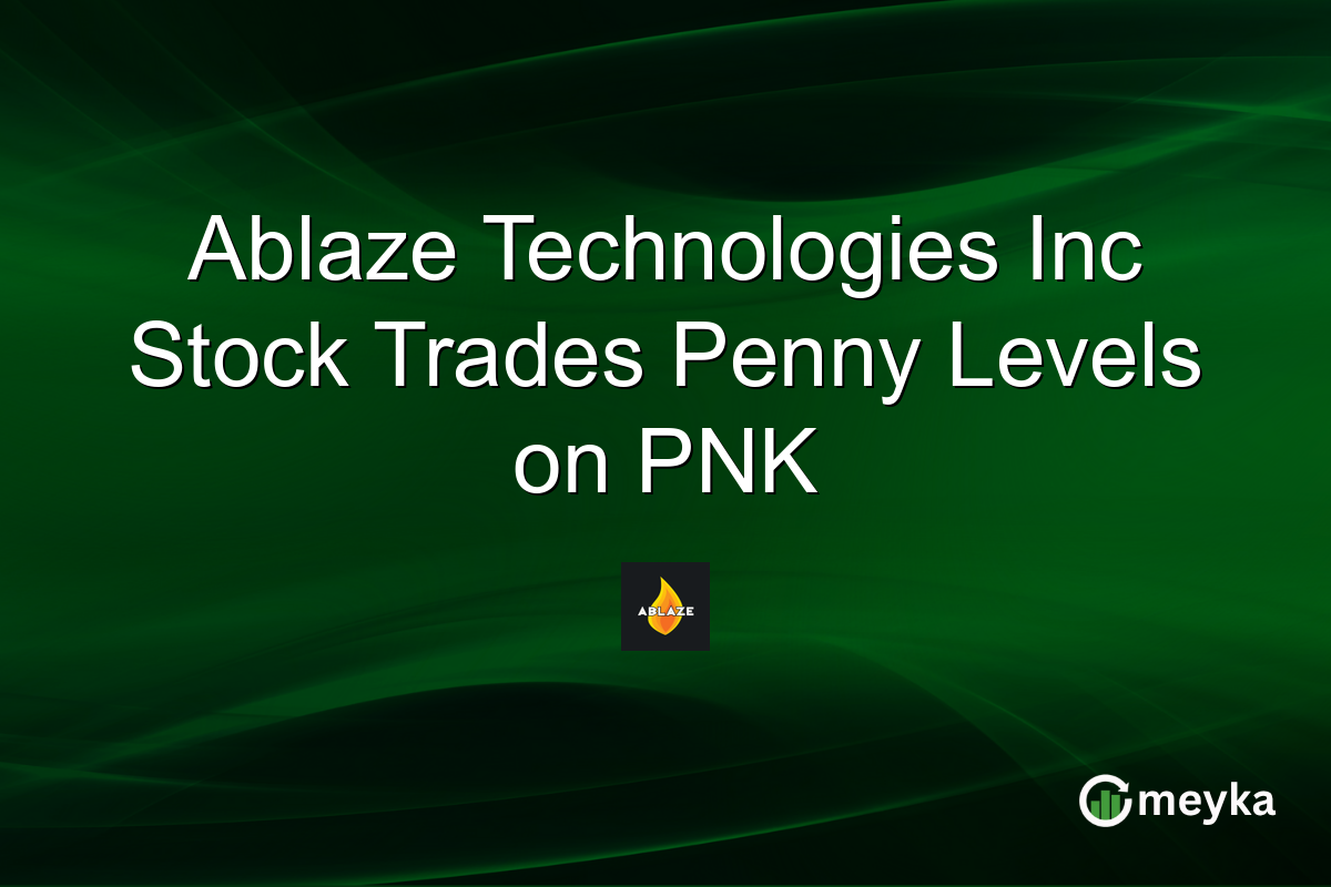 Ablaze Technologies Inc Stock Trades Penny Levels on PNK