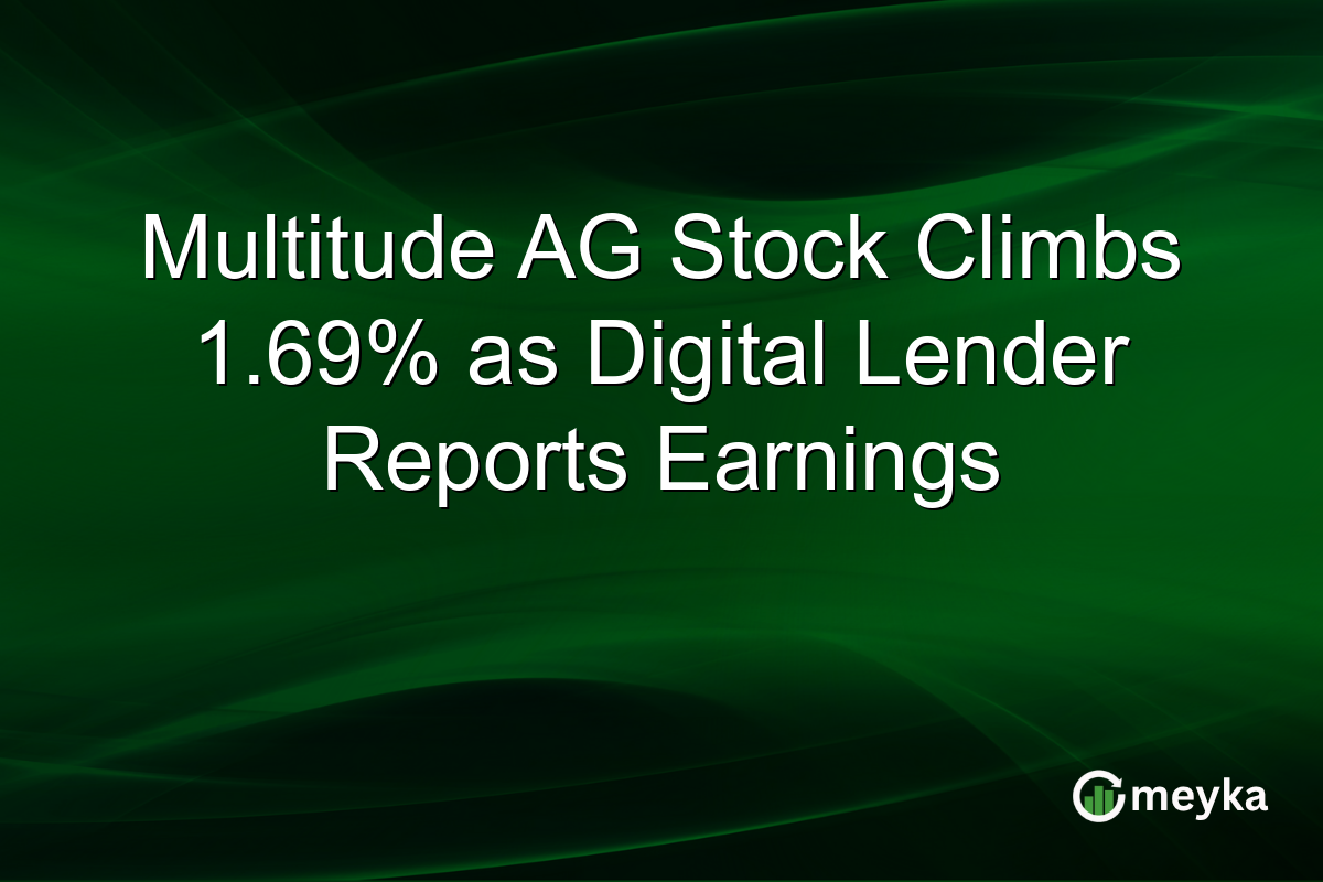 Multitude AG Stock Climbs 1.69% as Digital Lender Reports Earnings