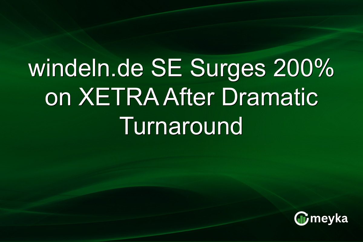 windeln.de SE Surges 200% on XETRA After Dramatic Turnaround