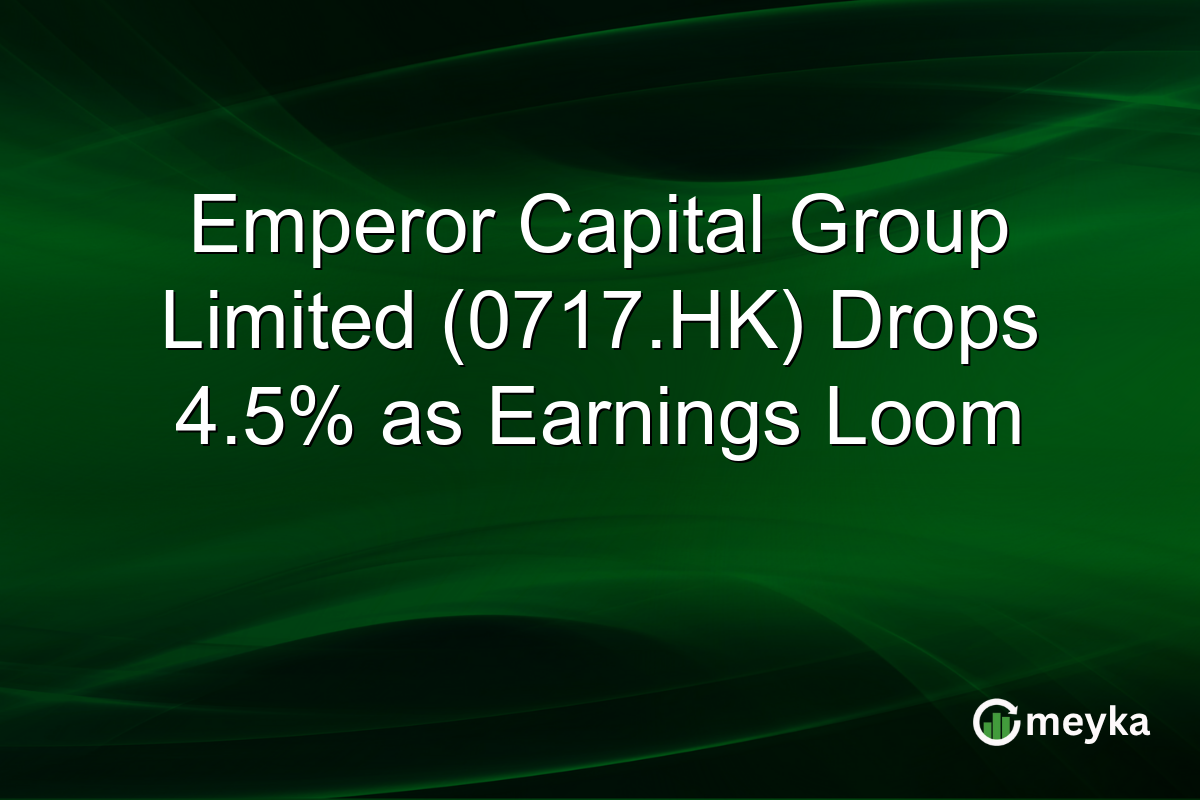 Emperor Capital Group Limited (0717.HK) Drops 4.5% as Earnings Loom