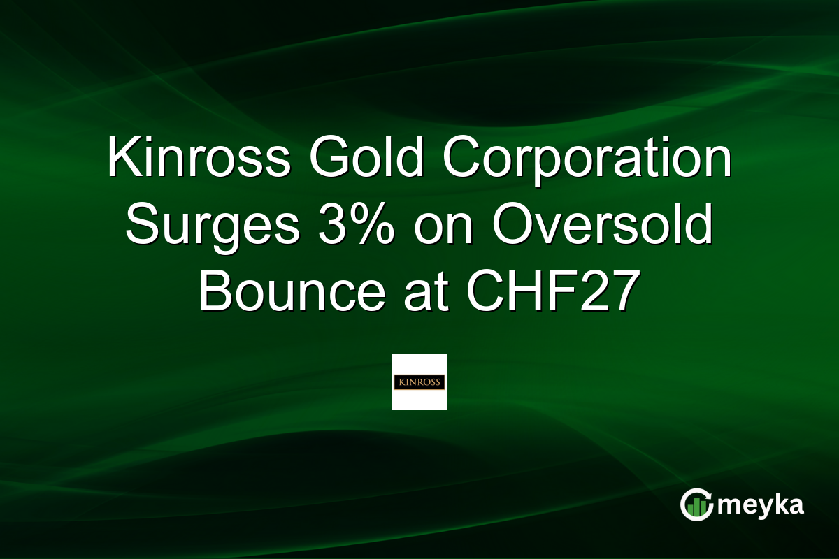 Kinross Gold Corporation Surges 3% on Oversold Bounce at CHF27