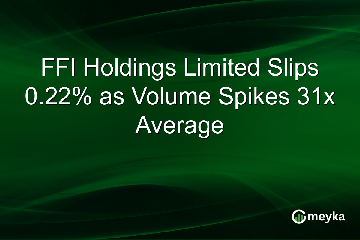 FFI Holdings Limited Slips 0.22% as Volume Spikes 31x Average