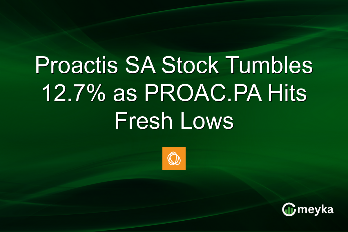 Proactis SA Stock Tumbles 12.7% as PROAC.PA Hits Fresh Lows