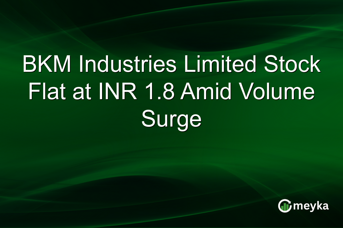 BKM Industries Limited Stock Flat at INR 1.8 Amid Volume Surge
