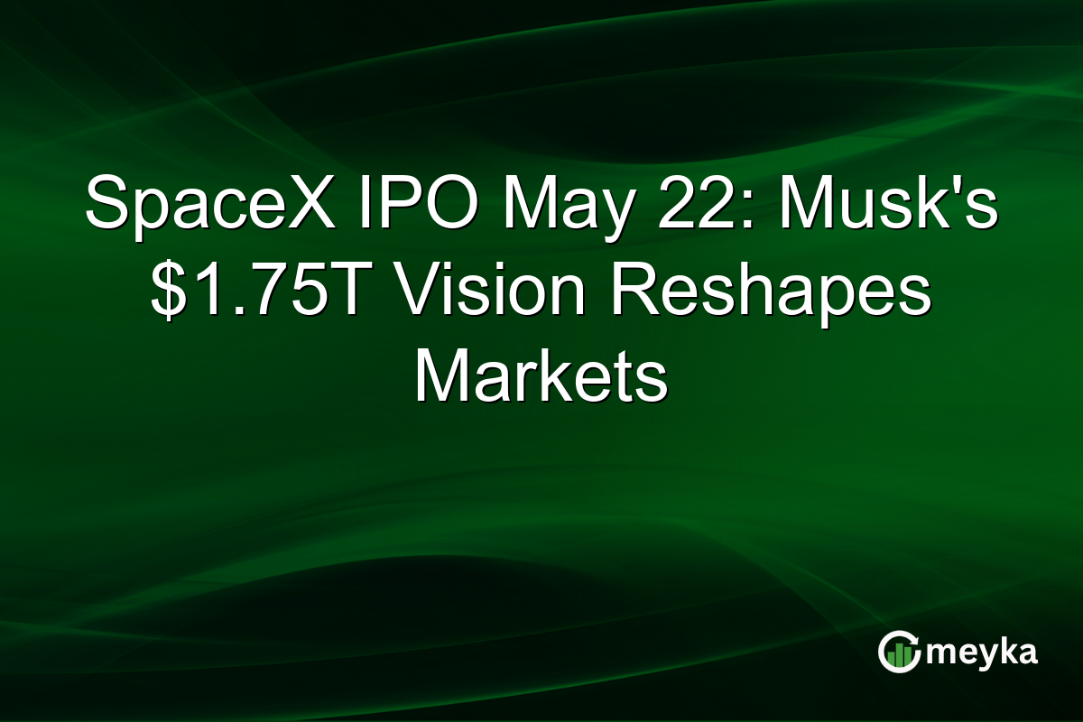 SpaceX IPO May 22: Muskβs $1.75T Vision Reshapes Markets