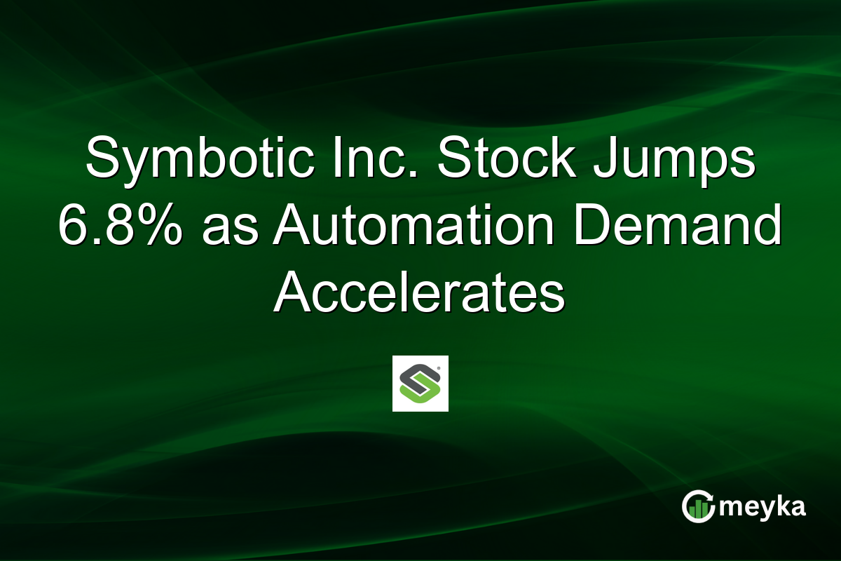 Symbotic Inc. Stock Jumps 6.8% as Automation Demand Accelerates