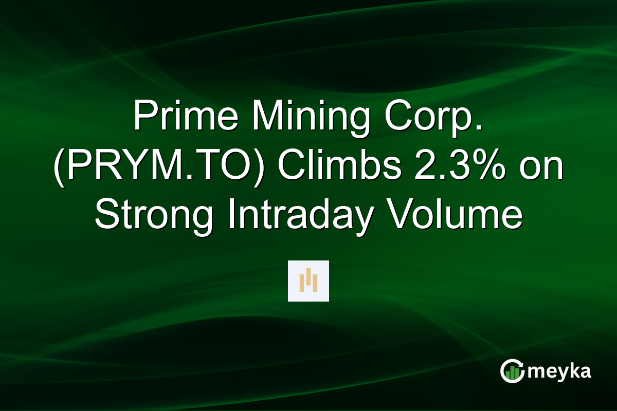 Prime Mining Corp. (PRYM.TO) Climbs 2.3% on Strong Intraday Volume