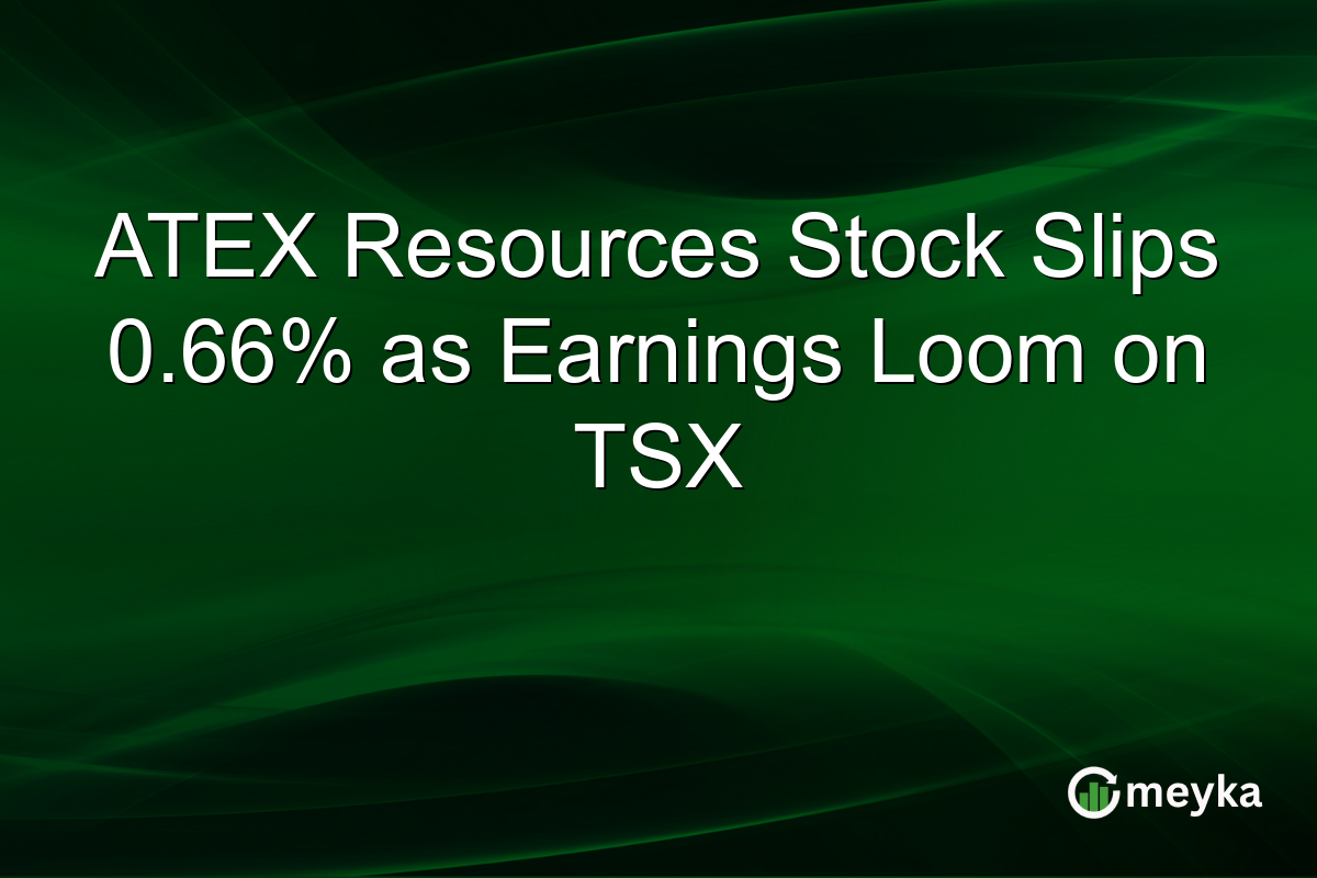 ATEX Resources Stock Slips 0.66% as Earnings Loom on TSX