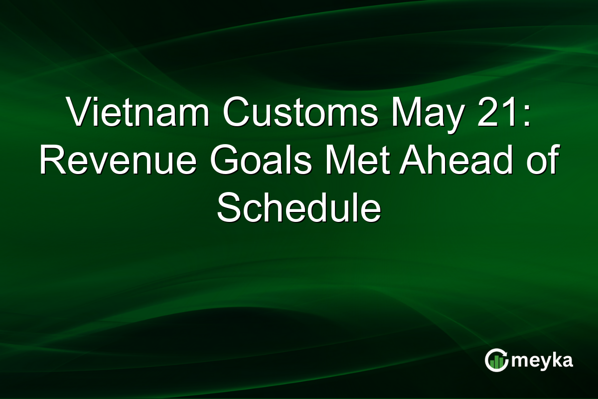 Vietnam Customs May 21: Revenue Goals Met Ahead of Schedule