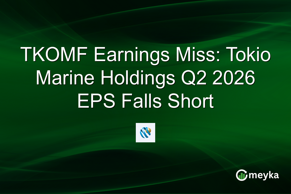 TKOMF Earnings Miss: Tokio Marine Holdings Q2 2026 EPS Falls Short
