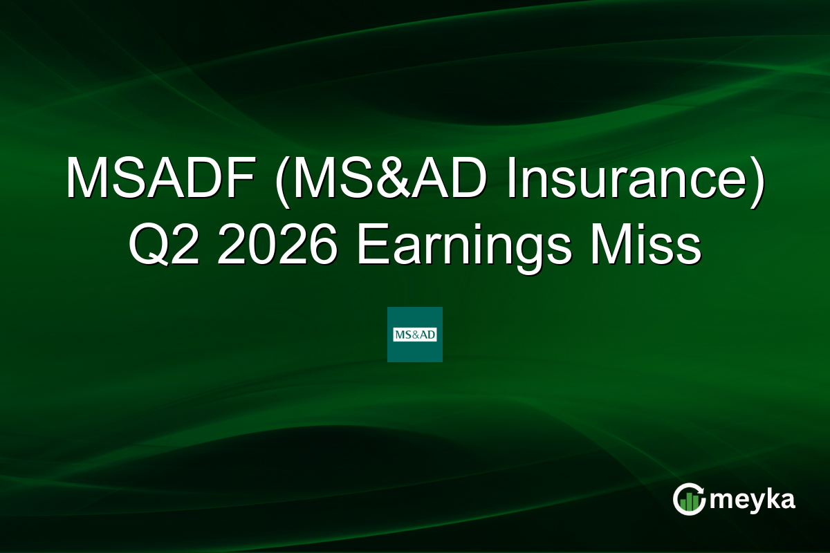 MSADF (MS&AD Insurance) Q2 2026 Earnings Miss