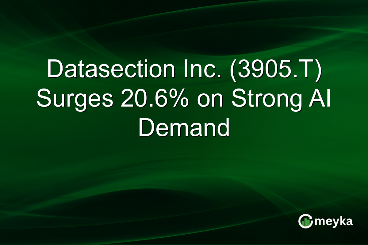 Datasection Inc. (3905.T) Surges 20.6% on Strong AI Demand