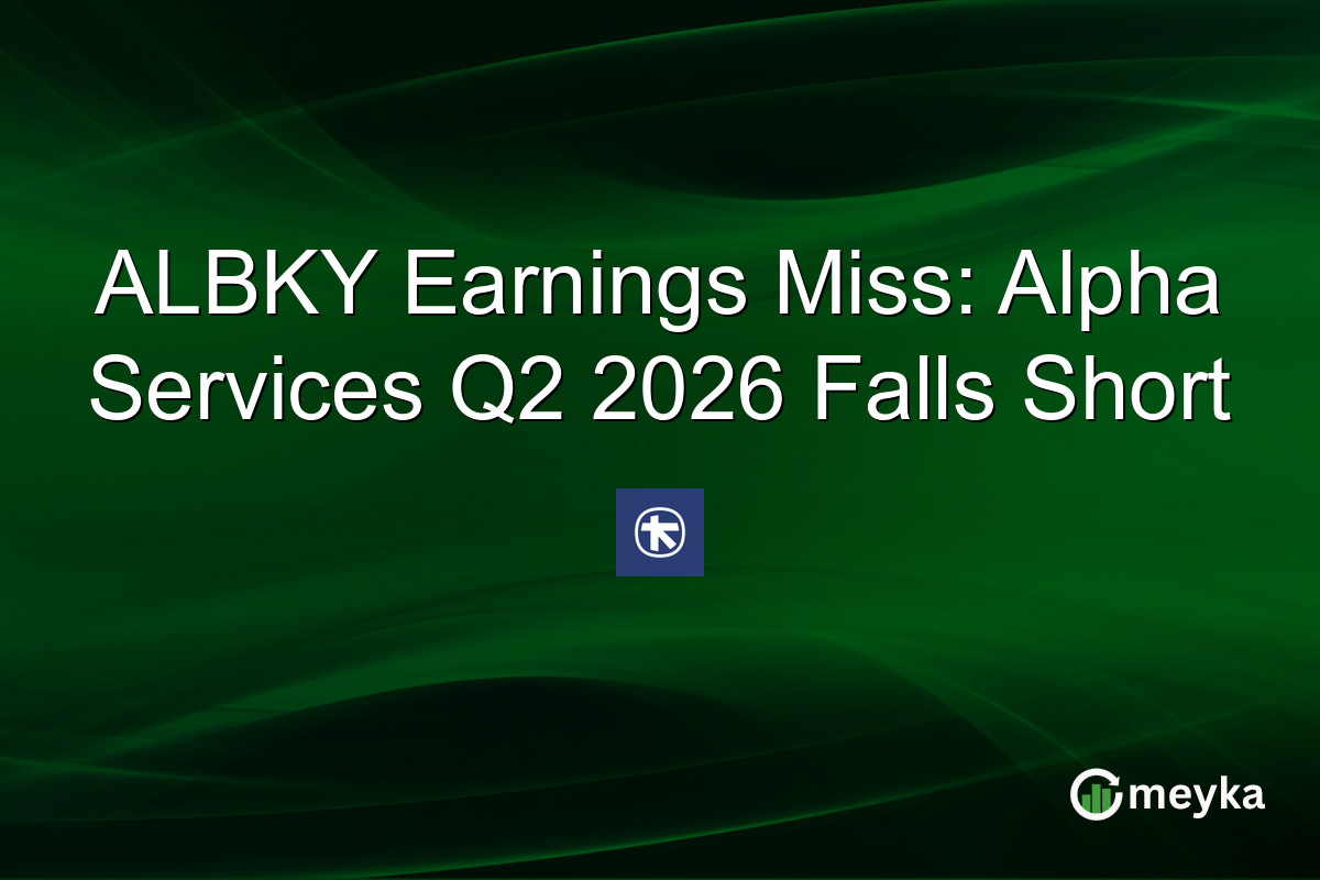 ALBKY Earnings Miss: Alpha Services Q2 2026 Falls Short