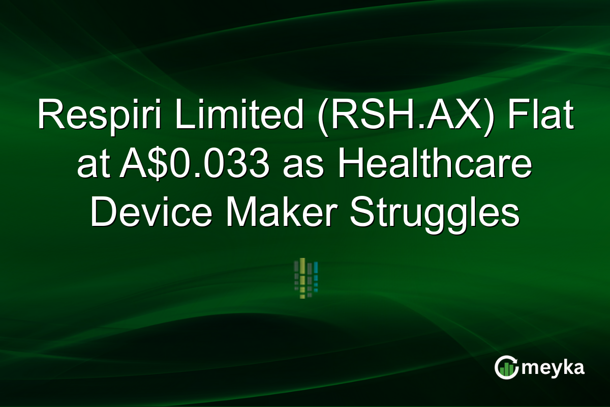 Respiri Limited (RSH.AX) Flat at A$0.033 as Healthcare Device Maker Struggles