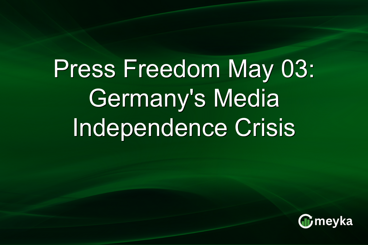 Press Freedom May 03: Germany’s Media Independence Crisis
