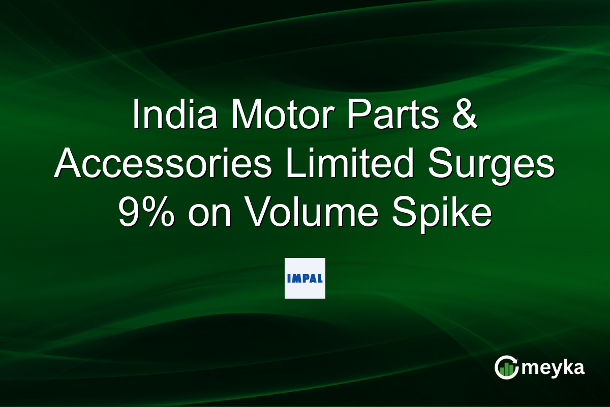 India Motor Parts & Accessories Limited Surges 9% on Volume Spike