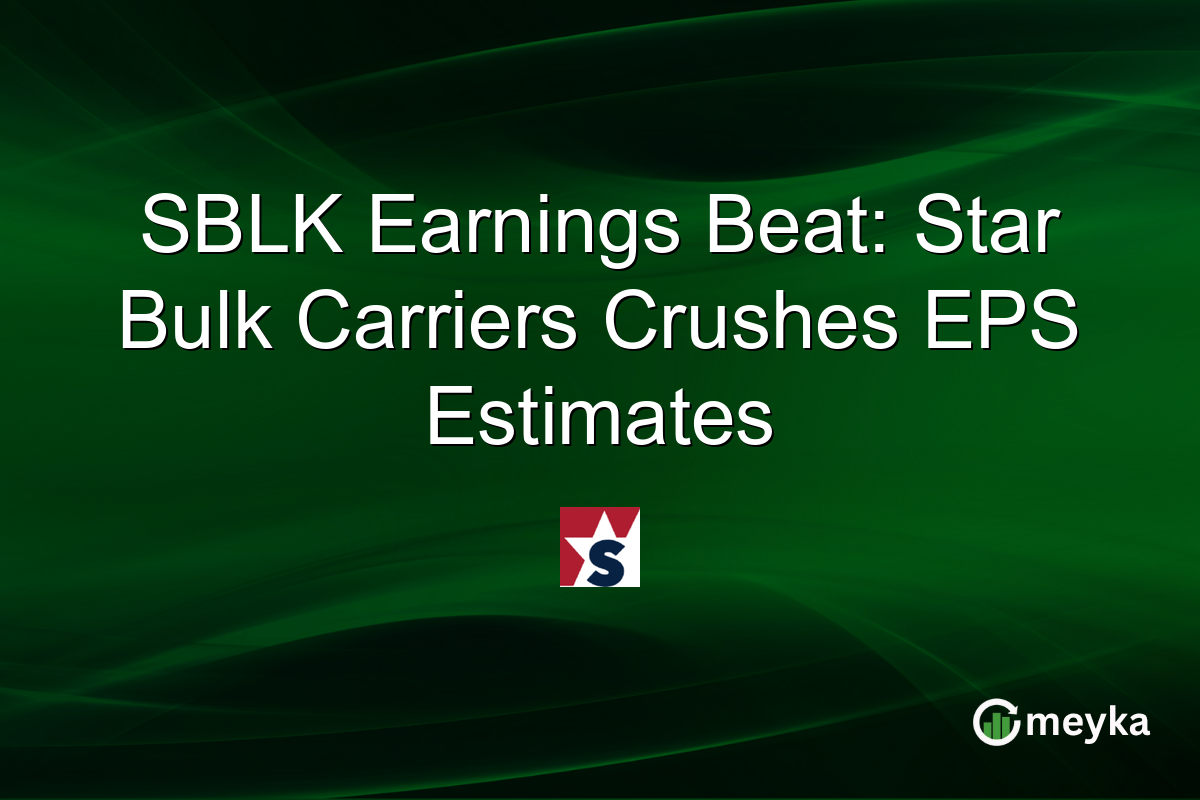 SBLK Earnings Beat: Star Bulk Carriers Crushes EPS Estimates