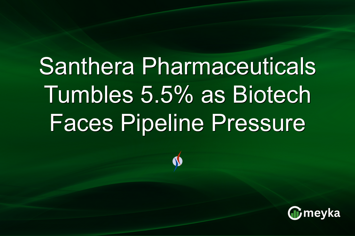 Santhera Pharmaceuticals Tumbles 5.5% as Biotech Faces Pipeline Pressure