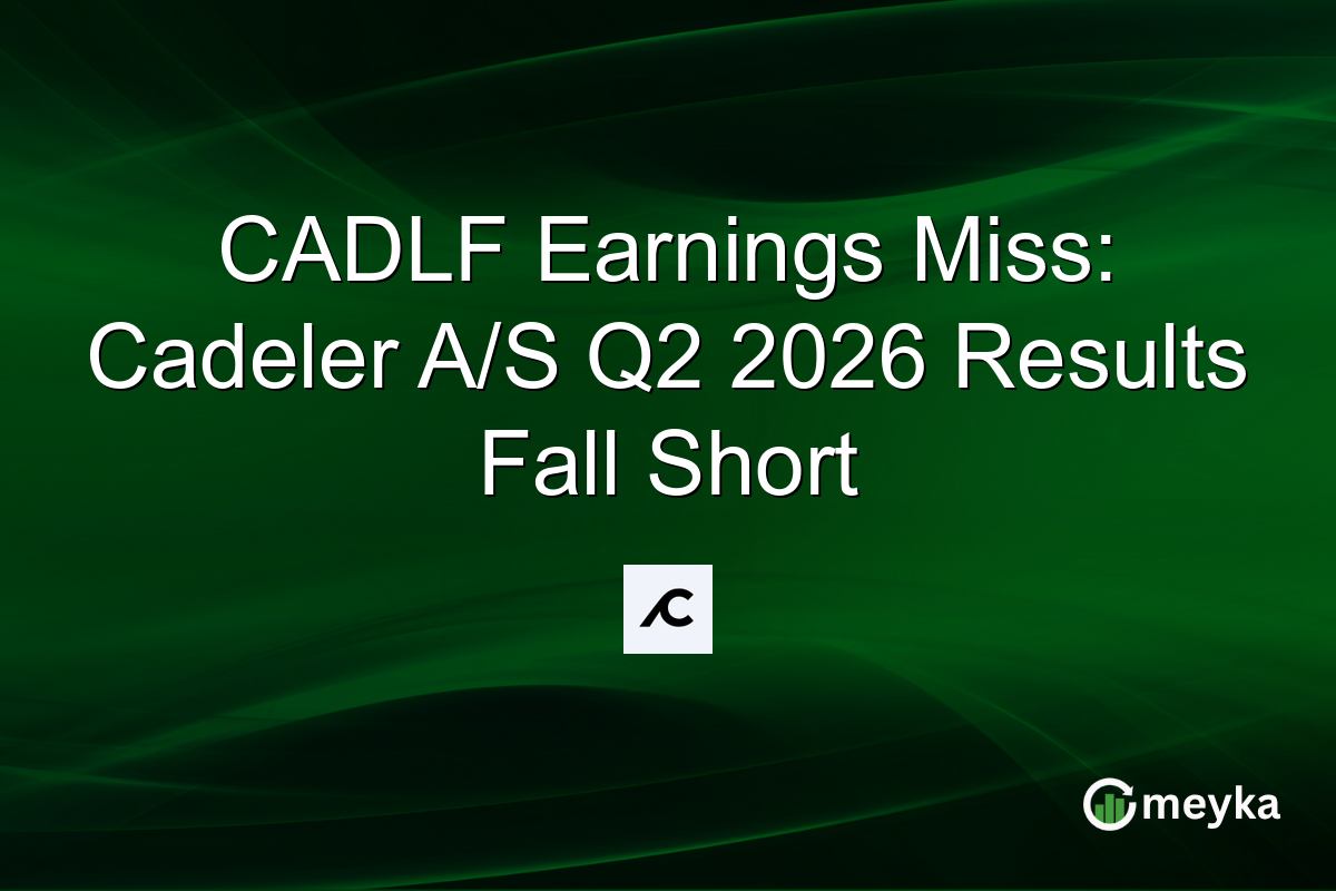 CADLF Earnings Miss: Cadeler A/S Q2 2026 Results Fall Short