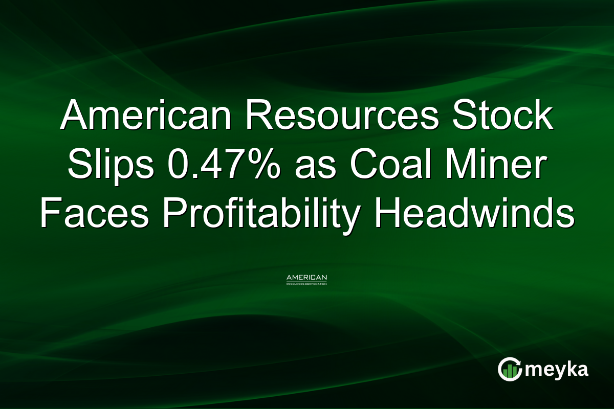 American Resources Stock Slips 0.47% as Coal Miner Faces Profitability Headwinds