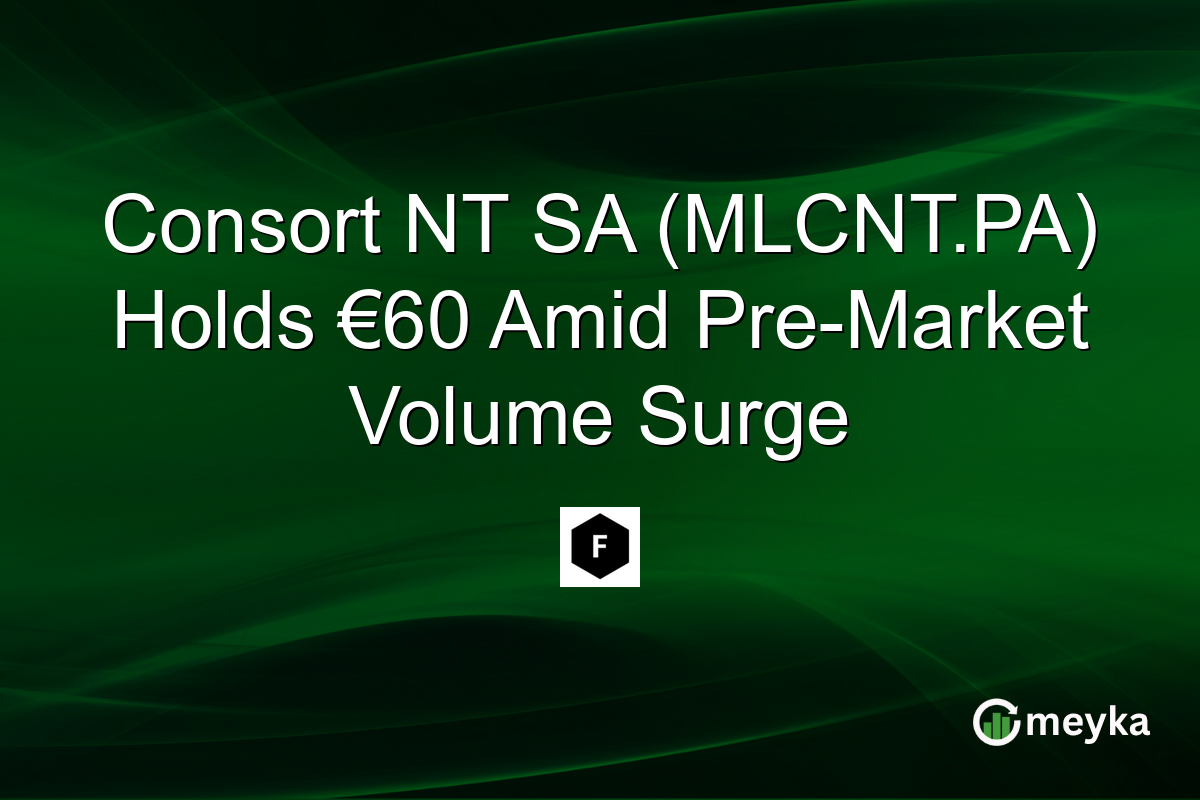 Consort NT SA (MLCNT.PA) Holds €60 Amid Pre-Market Volume Surge
