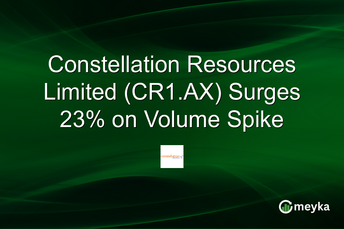 Constellation Resources Limited (CR1.AX) Surges 23% on Volume Spike