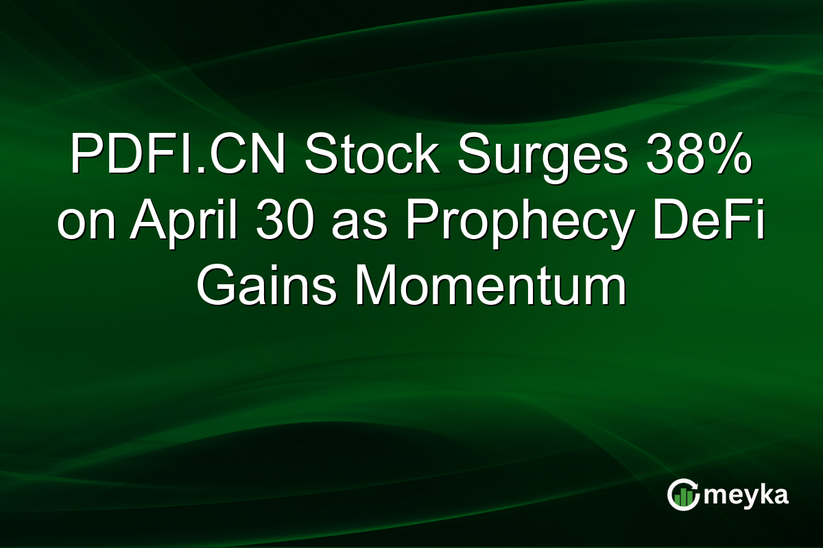 PDFI.CN Stock Surges 38% on April 30 as Prophecy DeFi Gains Momentum