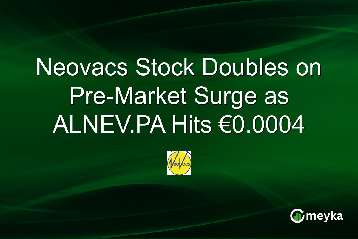 Neovacs Stock Doubles on Pre-Market Surge as ALNEV.PA Hits €0.0004