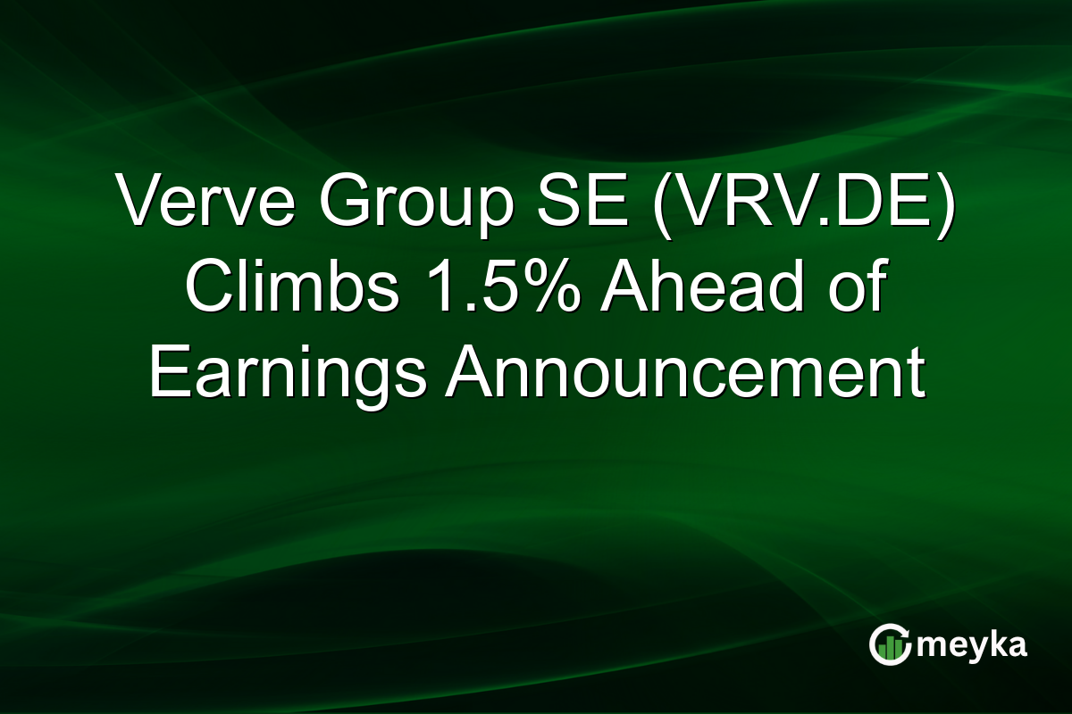 Verve Group SE (VRV.DE) Climbs 1.5% Ahead of Earnings Announcement