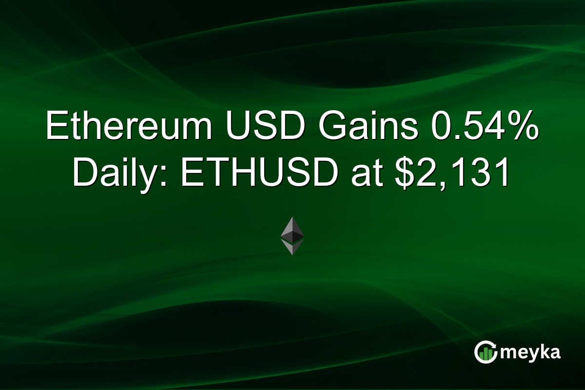 Ethereum USD Gains 0.54% Daily: ETHUSD at $2,131