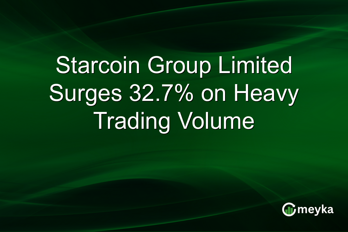 Starcoin Group Limited Surges 32.7% on Heavy Trading Volume