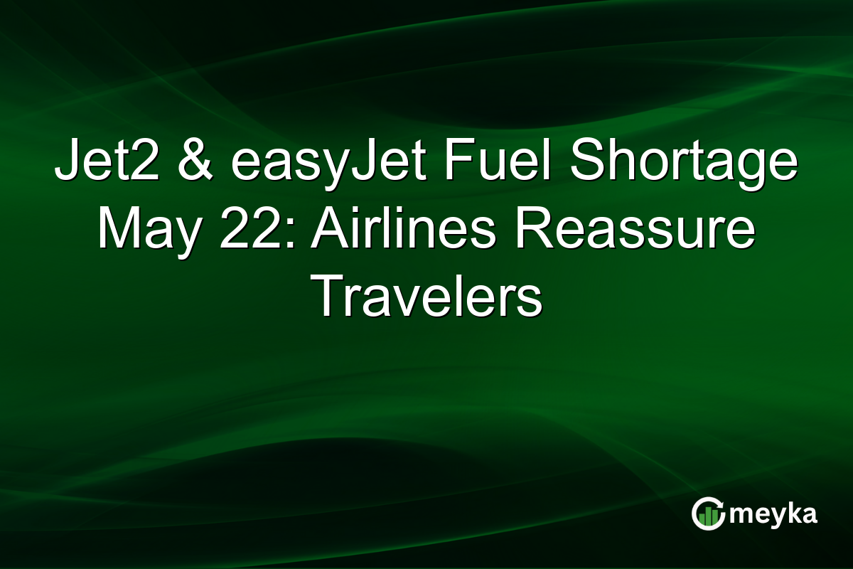 Jet2 & easyJet Fuel Shortage May 22: Airlines Reassure Travelers