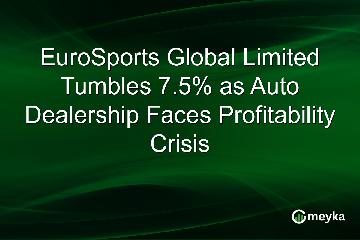 EuroSports Global Limited Tumbles 7.5% as Auto Dealership Faces Profitability Crisis