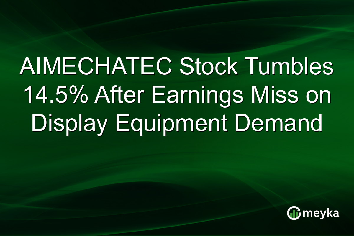 AIMECHATEC Stock Tumbles 14.5% After Earnings Miss on Display Equipment Demand