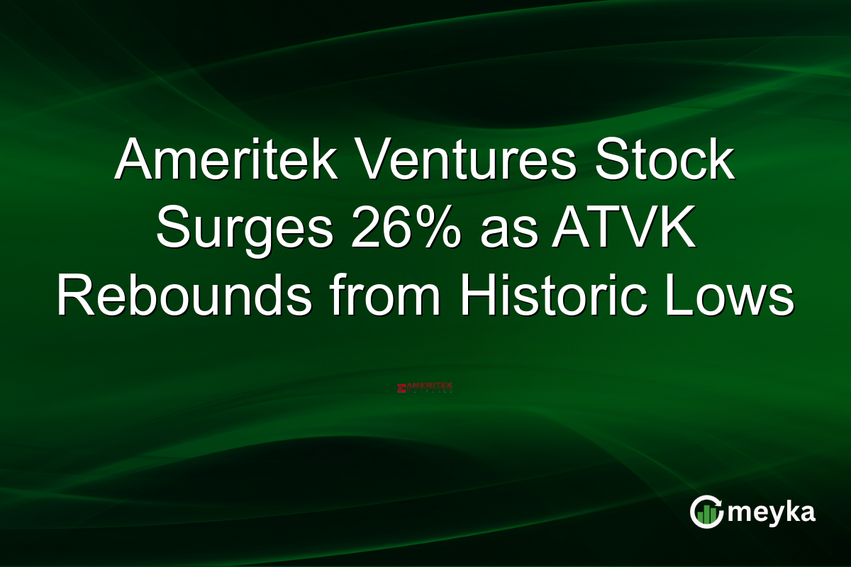 Ameritek Ventures Stock Surges 26% as ATVK Rebounds from Historic Lows