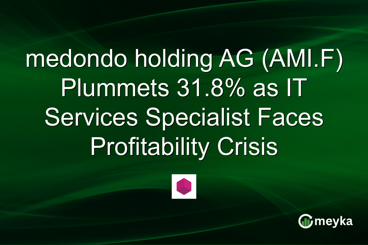 medondo holding AG (AMI.F) Plummets 31.8% as IT Services Specialist Faces Profitability Crisis