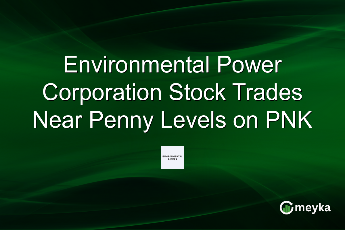 Environmental Power Corporation Stock Trades Near Penny Levels on PNK