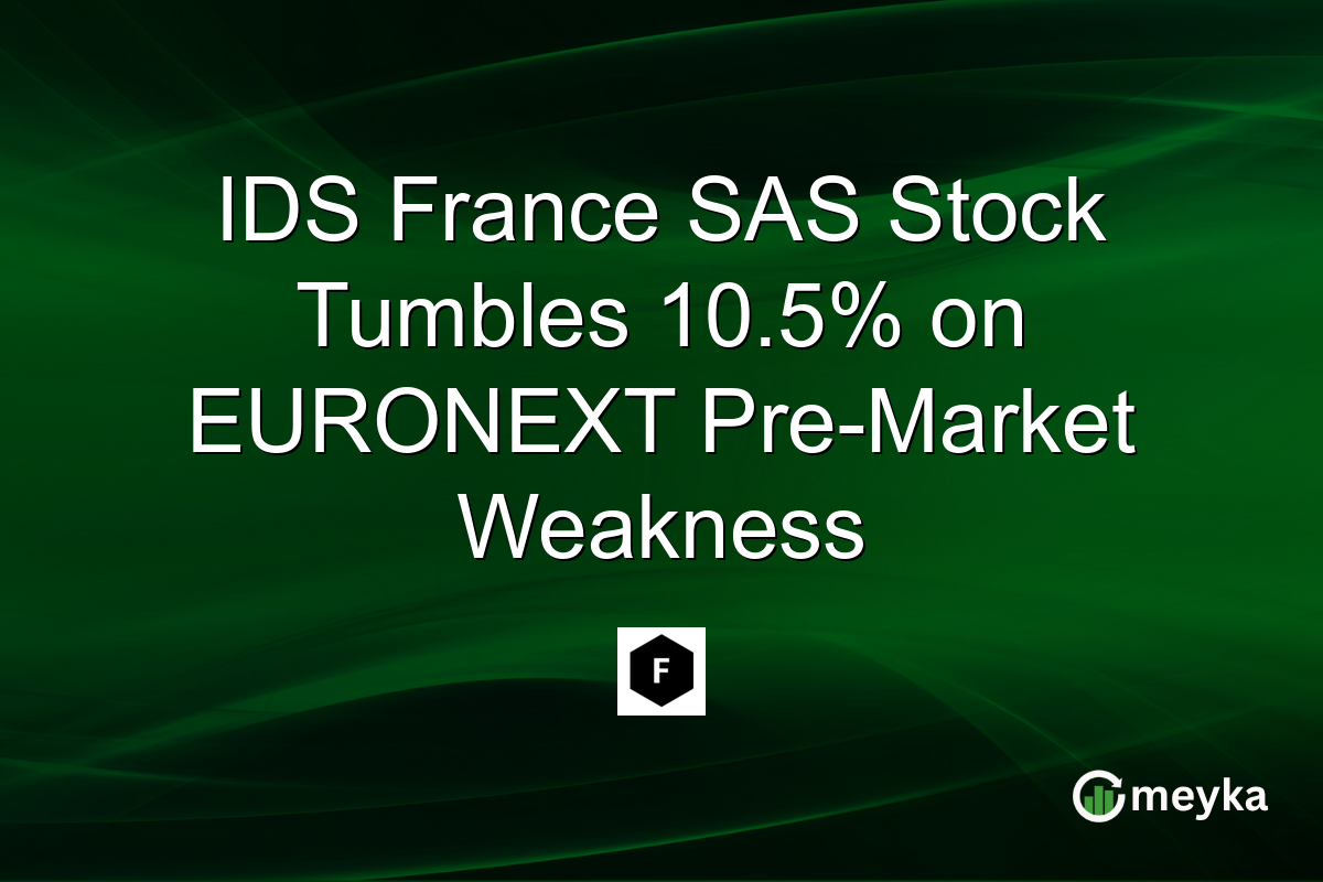 IDS France SAS Stock Tumbles 10.5% on EURONEXT Pre-Market Weakness