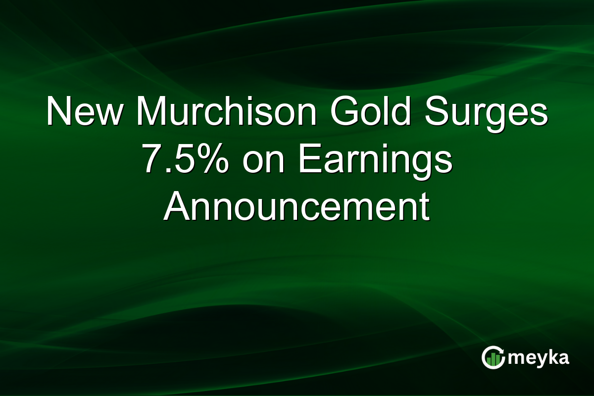 New Murchison Gold Surges 7.5% on Earnings Announcement