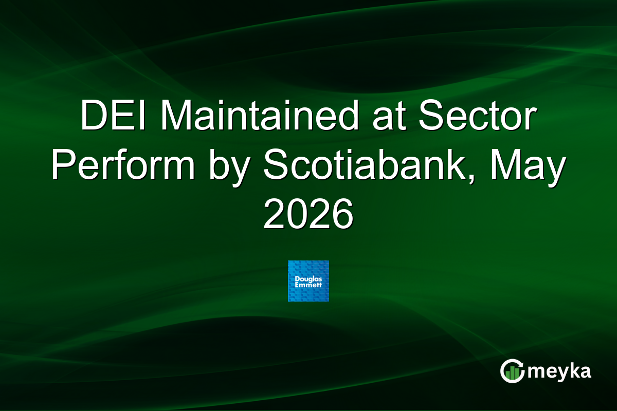 DEI Maintained at Sector Perform by Scotiabank, May 2026