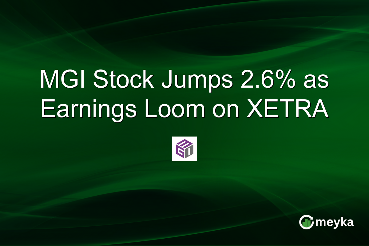 MGI Stock Jumps 2.6% as Earnings Loom on XETRA