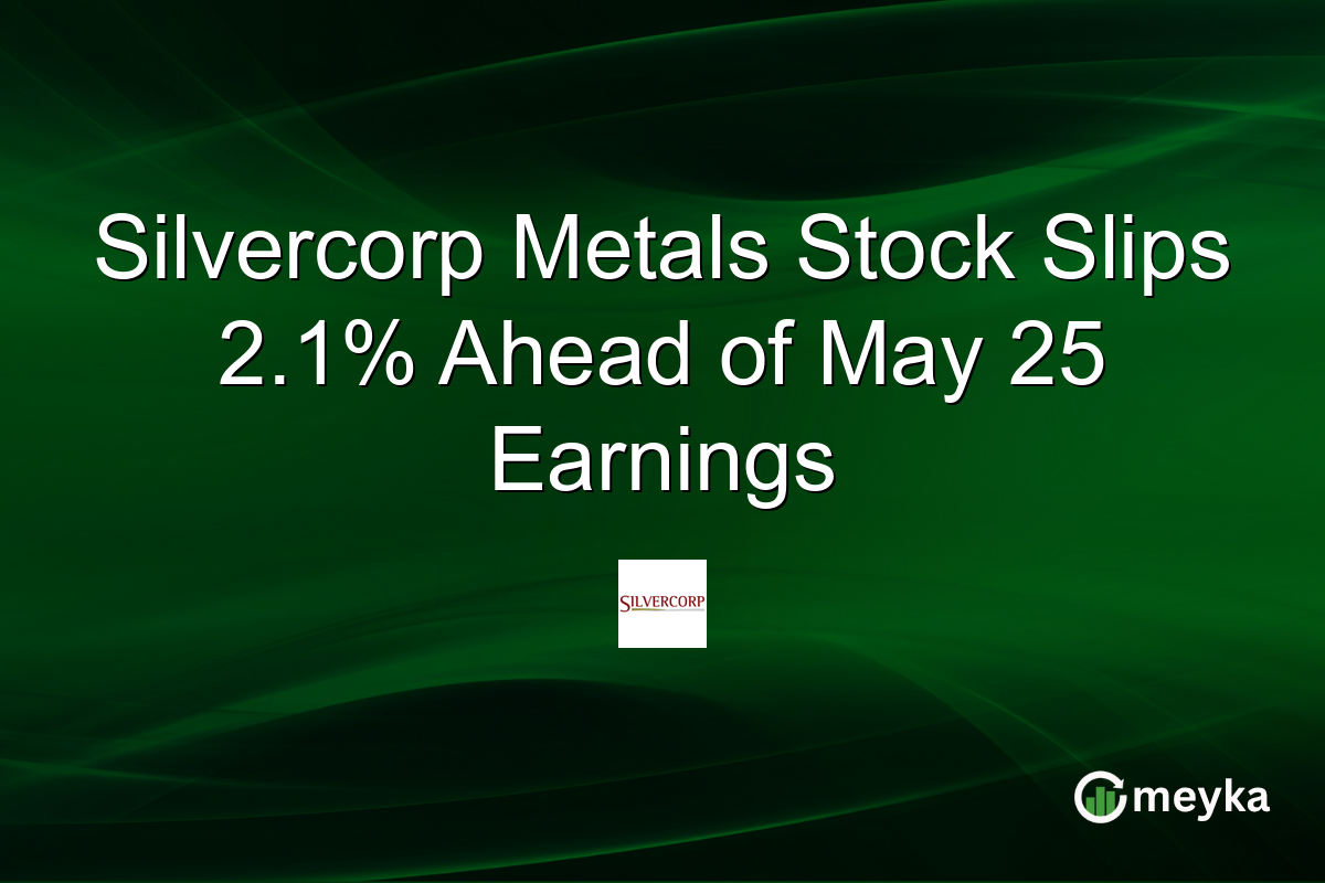 Silvercorp Metals Stock Slips 2.1% Ahead of May 25 Earnings