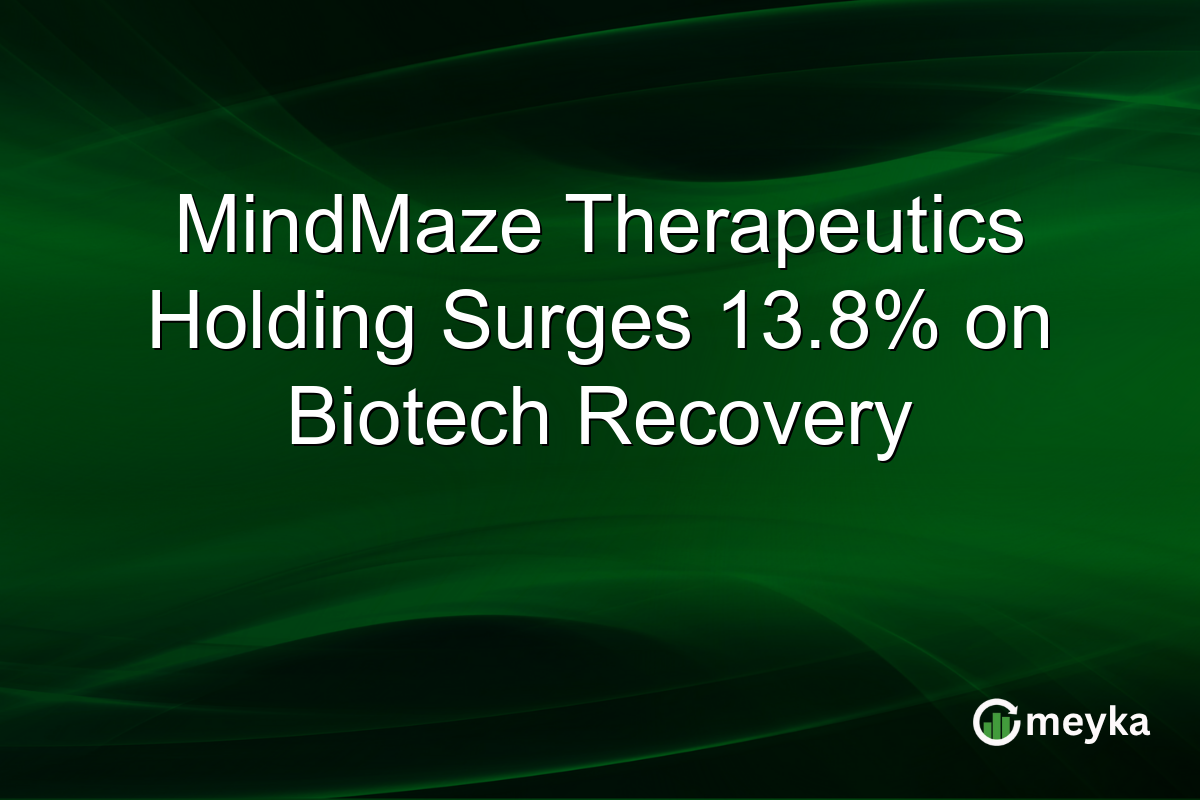 MindMaze Therapeutics Holding Surges 13.8% on Biotech Recovery