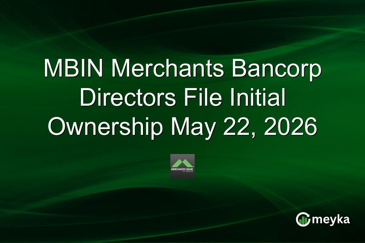 MBIN Merchants Bancorp Directors File Initial Ownership May 22, 2026