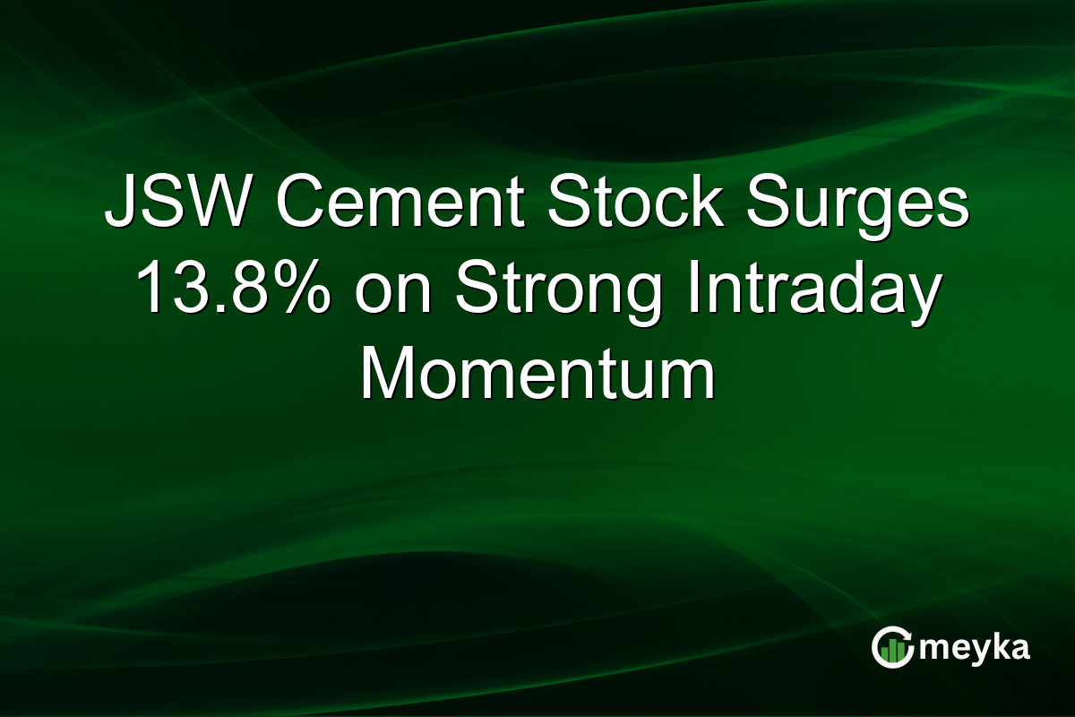 JSW Cement Stock Surges 13.8% on Strong Intraday Momentum