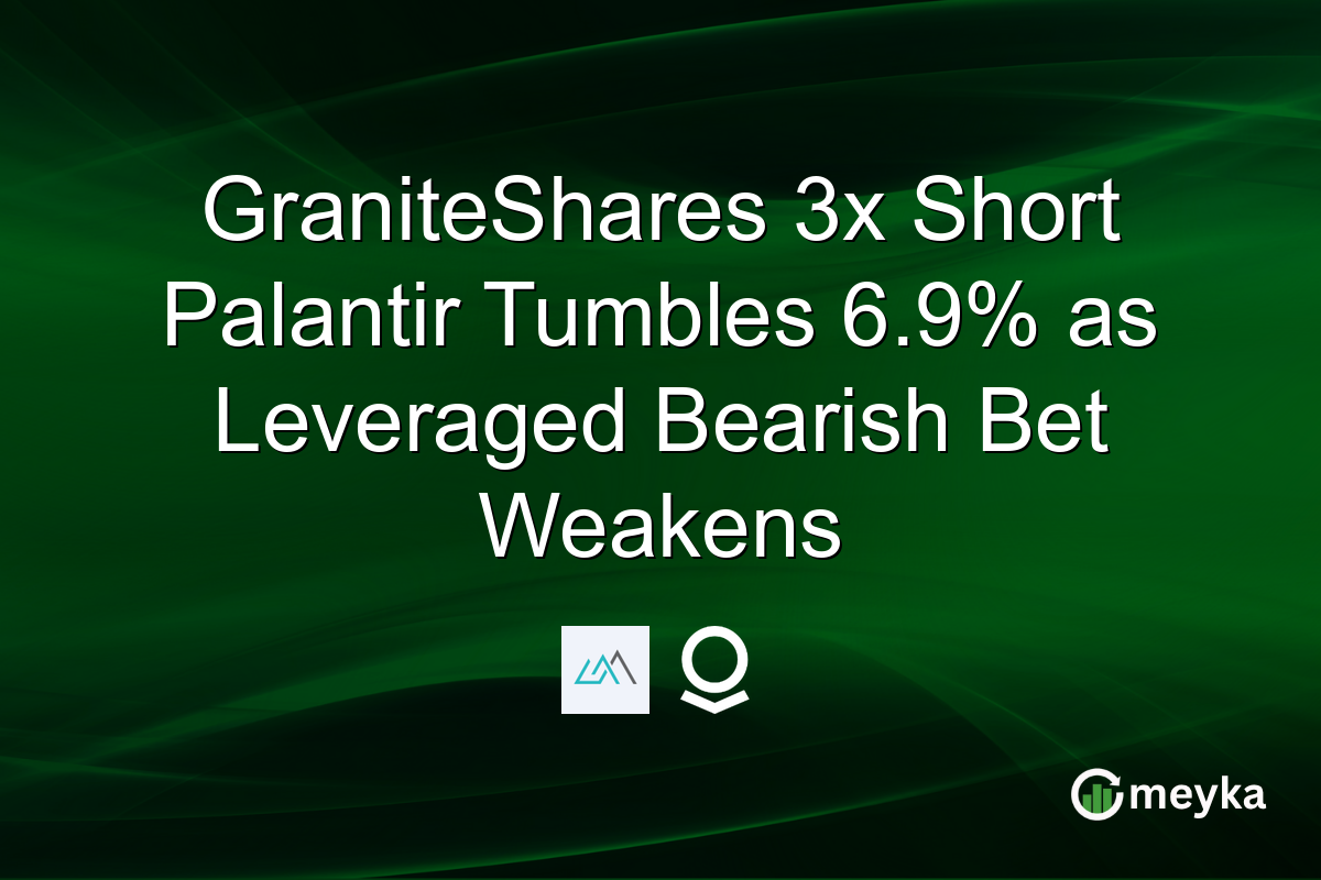 GraniteShares 3x Short Palantir Tumbles 6.9% as Leveraged Bearish Bet Weakens