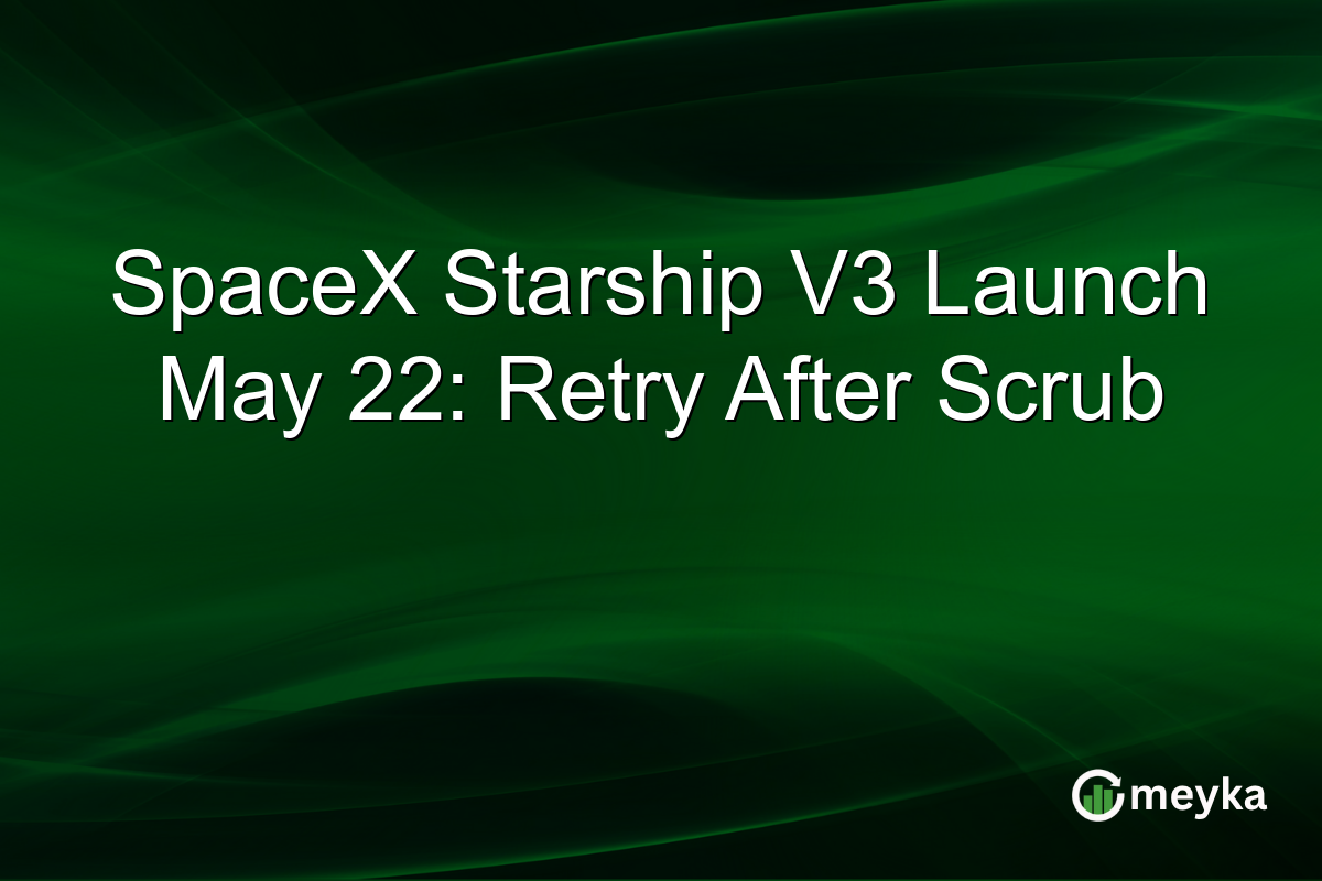 SpaceX Starship V3 Launch May 22: Retry After Scrub